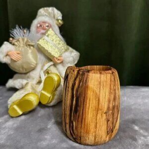 Handmade Vase Made of Natural Wood